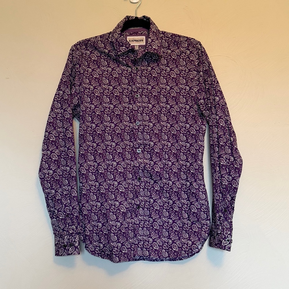 Express Purple Paisley Dress